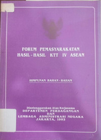 Forum Permasyarakatan Hasil-Hasil KTT IV ASEAN