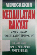 Menegakkan Kedaulatan Rakyat