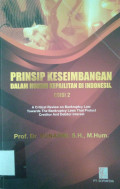 Prinsip Keseimbangan Dalam Hukum Kepailitan di Indonesia