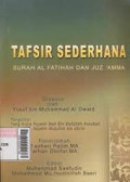 Tafsir Sederhana Surah Alfatihah dan Juz 'Amma