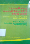 Undang-Undang No. 41 Tahun 2004 Tentang Wakaf