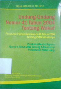 Undang-Undang No. 41 Tahun 2004 Tentang Wakaf